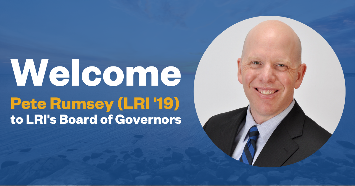 Pete Rumsey, a Graduate of the 2019 Omicron II Class, Joins LRI’s Board